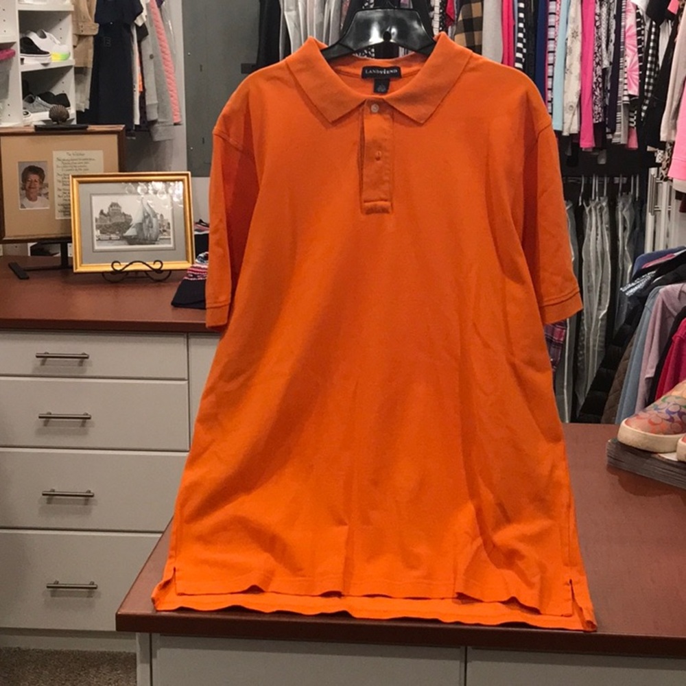 Lands End Polo. Large. Orange. Like new